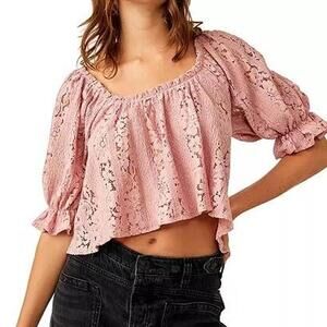 Free People Stacey Convertible Lace Crop Top